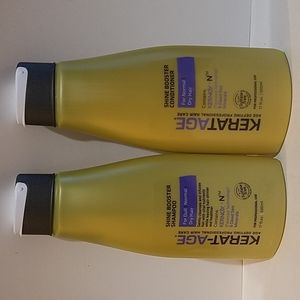 KERATAGE SHINE BOOSTER SHAMPOO AND CONDITIONER 17 OZ.